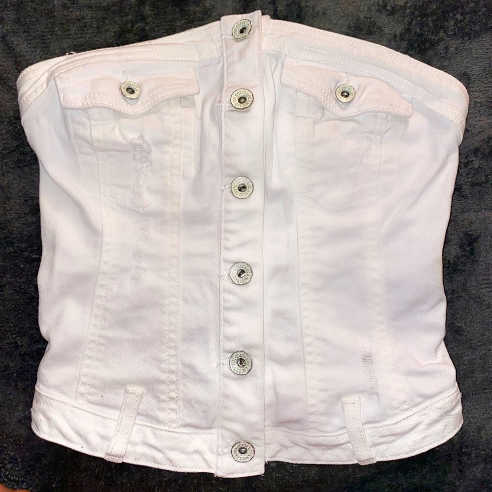 GUESS Denim Sleeveless Bustier